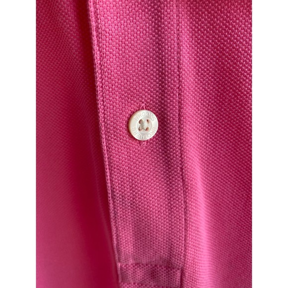Brooks Bros Bubblegum Pink SS Cotton Polo Embroidered Logo Slim Fit Size L - Picture 4 of 10